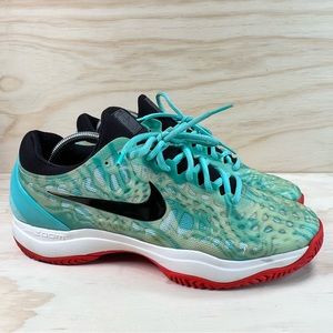 Nike Zoom Cage 3 Aurora Green Tennis Shoes Low Top Athletic Casual Sneakers